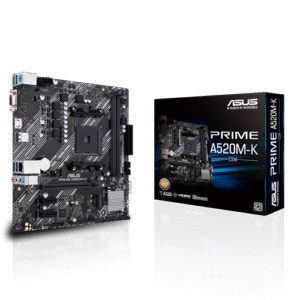 Motherboard ASUS PRIME A520M-K CSM – mATX, Socket AM4 AMD, DDR4, PCIe 3.0, M.2 y USB 3.2 Gen 1