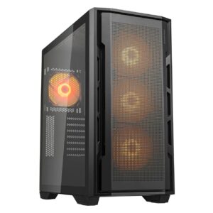 Gabinete ATX COUGAR UNIFACE RGB – Vidrio Templado, 4 Ventiladores ARGB, Alto Flujo de Aire, Compatible con GPU de hasta 400 mm - Negro
