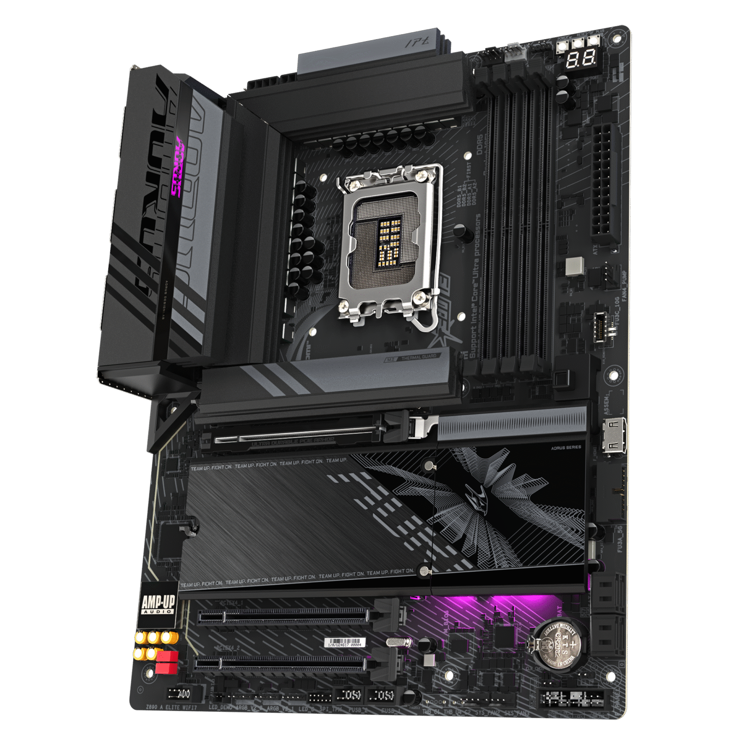 Motherboard Gigabyte  ATX Z890 AORUS ELITE WIFI7  – Socket LGA 1700 Intel, DDR5, PCIe 5.0, WiFi 7 y USB4 - Negro