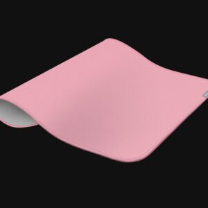 Alfombrilla Gaming Razer Strider Large Quartz – Color Rosa, Superficie Híbrida, 450×400 mm, Base Antideslizante, Bordes Reforzados