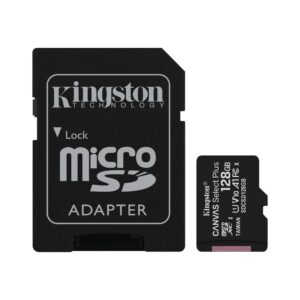 Kingston Canvas Select Plus microSD – Clase 10, UHS-I, Ideal para Teléfonos, Cámaras y Dispositivos Android - 128GB