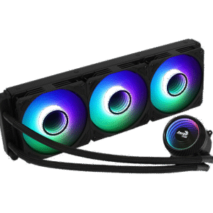 Refrigeración Líquida AIO AeroCool Mirage L360 – Radiador 360 mm, ARGB Infinity Mirror, Triple Ventilador - Negro