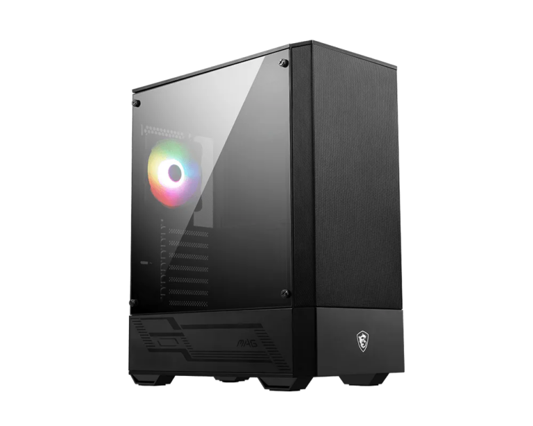 Gabinete Gamer MSI MAG FORGE 111R ATX – Vidrio Templado, 1 Ventilador ARGB, Frontal Mesh, Compatible con Placas ATX/mATX - Negro