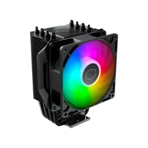 Disipador por Aire Cooler Master Hyper 411 Nano ARGB – 4 Heatpipes, Ventilador 92 mm ARGB Incluido, Compatible Intel LGA 1700/1200/115X y AMD AM5/AM4, Negro