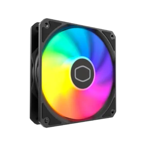 Abanico Cooler Master MasterFan MF120 Lite – 120 mm, LED Blanco, Conector de 3 Pines, y 4pines para ARGB, Silencioso, Negro