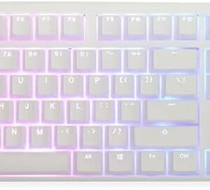Teclado Gaming RGB Ducky One 3 Mecánico USB-C Español Silencioso Blanco – 100 % Full Size, PBT Double-Shot, Hot-Swap, NKRO - Plateado