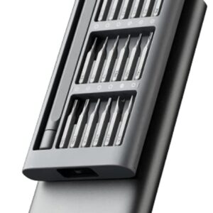 Kit de Destornilladores de Precisión Mi — 24 Bits S2, Estuche Aluminio, Mango Ergonómico, Sistema Magnético Push-to-Release