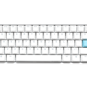 Teclado Gaming RGB Ducky One 2 Pro Mini Mecánico USB-C Español – 60 % Compacto, Cherry MX Red, PBT Double-Shot, NKRO, Macros Programables - Color Blanco