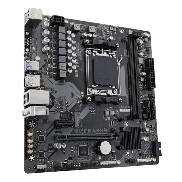 Motherboard mATX Gigabyte B650M-H — Socket AM5 (AMD) • DDR5 6400+ OC (128 GB) • PCIe 4.0 x16 • M.2 Gen4 NVMe • HDMI/DisplayPort • GbE LAN • Smart Fan 6