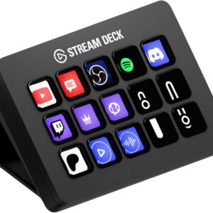 Elgato Stream Deck MK.2 | Controlador con 15 Teclas LCD Personalizables | Para Streaming, Edición, OBS y Twitch