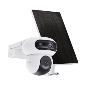 Cámara Wi-Fi EZVIZ HB90 Dual Kit | Doble Lente 2K+2K, Batería Integrada, con Panel Solar 8W | Pan & Tilt 360°, Seguimiento IA