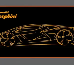 Mousepad Lamborghini Stylish XXL (900x400mm) | Desk Mat de Lujo | Superficie de Precisión, Bordes Cosidos