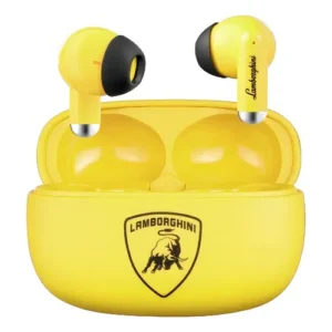 Audífonos Bluetooth Inalámbricos Lamborghini TWS 600 | TWS de Diseño Deportivo | Bluetooth 5.3, Ajuste Seguro | Color Amarillo