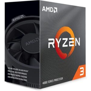 Procesador AMD  Ryzen 3 4100 — 4 Núcleos | 4.0 GHz | 8 MB Caché | Sin Gráficos Integrados | AM4