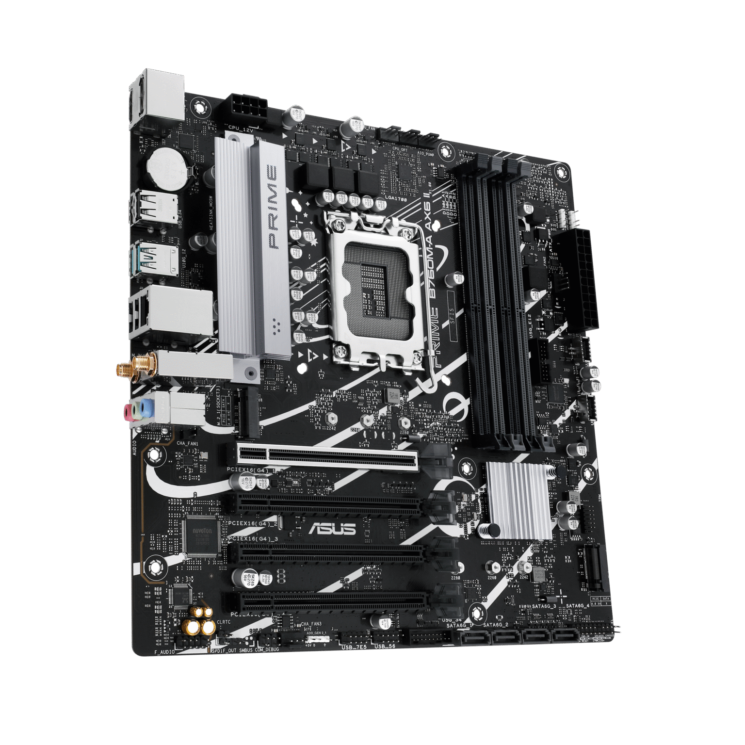 Motherboard ASUS PRIME B760M-A AX6-II | Micro-ATX LGA 1700 | Para Intel 12/13/14th Gen | DDR5, Wi-Fi 6, 2.5G LAN