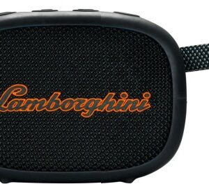 Bocina Bluetooth Inalámbrica Lamborghini Speaker Mini | Resistente al Agua IP67, Sonido 360° | Diseño Robusto | Color Negro