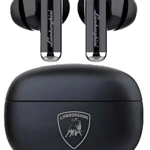 Audífonos Bluetooth Inalámbricos Lamborghini Mini | TWS de Diseño Ultra-Compacto | Bluetooth 5.3, Controles Táctiles | Color Negro
