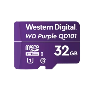 Tarjeta microSD  - WD Purple QD101 256 GB – Clase 10 de alta resistencia para videovigilancia 24/7