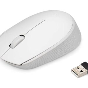 Logitech M170 | Mouse Inalámbrico de 2.4 GHz | Receptor USB Logi Bolt | Hasta 12 Meses de Batería | Diseño Ambidiestro - BLANCO