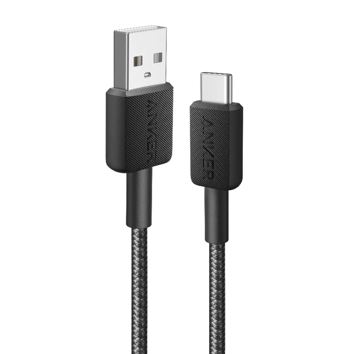 Cable USB-A a USB-C Anker 322 (3ft / 0.9m) de Carga Rápida | Cable Trenzado de Nylon de Alta Durabilidad Resistente a +12,000 Dobleces | Transferencia de Datos a 480 Mbps USB 2.0 | Compatible con Samsung Galaxy, Xiaomi, iPad, Mandos y Dispositivos USB-C | A81H5