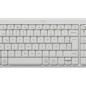 Logitech K250 | Teclado Inalámbrico Bluetooth | Diseño Compacto con Pad Numérico | 12 Meses de Batería | Sostenible - BLANCO
