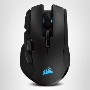 CORSAIR IRONCLAW RGB WIRELESS | Mouse Gamer Inalámbrico | Diseño Ergonómico para Manos Grandes | Sensor Óptico de 18,000 DPI | 10 Botones Programables | Tecnología SLIPSTREAM | Negro