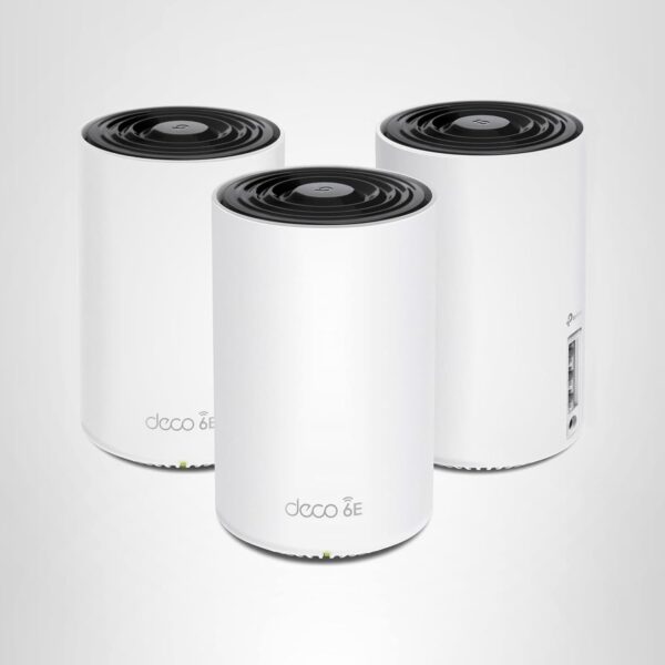 TP-Link Deco XE75 Pro Paquete de 2 | Sistema Mesh WiFi 6E AXE5400 Tri-Banda | Puerto Multi-Gig 2.5 Gbps | Cobertura hasta 670 m² | Blanco