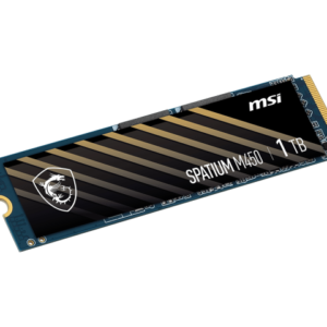 MSI SPATIUM M450 1TB PCIe 4.0 NVMe M.2 | SSD de Alto Rendimiento | Lectura hasta 3600 MB/s | Escritura hasta 3000 MB/s | Tecnología 3D NAND | Mayor Durabilidad