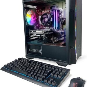 PC Gaming NSX | AMD Ryzen 5 5500 | NVIDIA GeForce RTX 3050 | 16GB RAM (2x8GB) | SSD 480GB | 4 Abanicos RGB | Incluye Combo MSI FORGE GK100 (Teclado y Mouse RGB)
