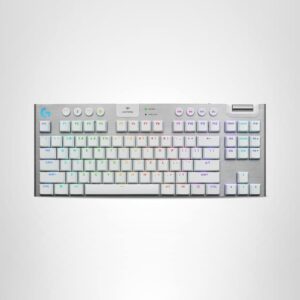 Logitech G915 X TKL | Teclado Gamer Inalámbrico de Perfil Bajo | Tecnología LIGHTSPEED | Switches Mecánicos GL | Iluminación LIGHTSYNC RGB | Chasis de Aluminio | Blanco