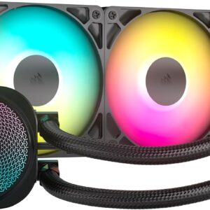 CORSAIR Nautilus 240 RS ARGB | Enfriamiento Líquido AIO | Radiador de 240mm | Ventiladores RS120 ARGB | Iluminación Direccionable | Conectividad Universal | Negro