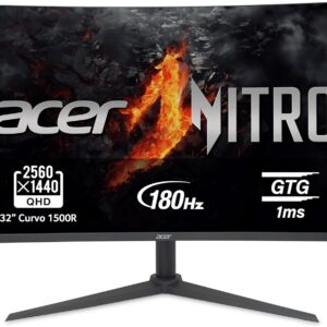 Acer Nitro XZ320QU S3 | Monitor Gaming Curvo 32" (31.5") | WQHD (2560 x 1440) | 180Hz | 1ms | Panel VA | HDR10 | AMD FreeSync™ | Altavoces Integrados