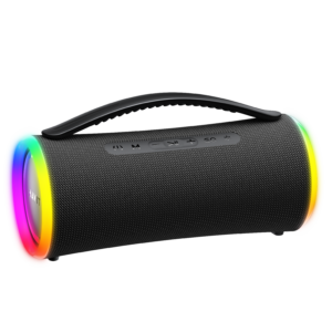Havit SK838BT | Parlante Boombox Portátil | 20W de Potencia | Resistencia al Agua IPX6 | Bluetooth 5.3 | Iluminación RGB Dinámica | Negro  | Resistente al Agua |