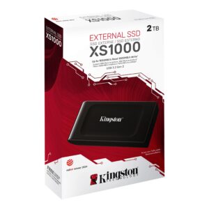 Kingston XS1000 SSD Externo | 2TB | Velocidades de hasta 1050MB/s | USB 3.2 Gen 2 | Diseño de Bolsillo Ultra Portátil | Negro