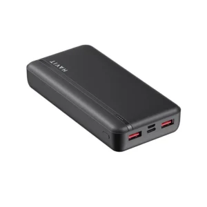Havit PB92 | Power Bank 20,000mAh | Carga Súper Rápida 22.5W y PD 20W | Triple Salida USB-C + Dual USB-A | Entrada Doble (USB-C/Micro) | Indicador LED de 4 Niveles | Diseño Compacto y Robusto | Negro