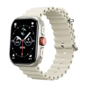 Havit M9068 | Reloj Inteligente con Pantalla AMOLED de 2.01" | Llamadas Bluetooth | 100+ Modos Deportivos | Monitor de Salud 24/7 (Ritmo Cardíaco y SpO2) | Resistencia al Agua IP68 | Corona Giratoria | Batería de 300mAh | Compatible con iOS y Android | SILVER