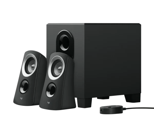 Bocinas Logitech Z313 | Sistema de Altavoces 2.1 con Subwoofer | 50W de Potencia Pico | Sonido Estéreo Rico | Control de Volumen con Cable | Jack de Auriculares | Fácil Configuración