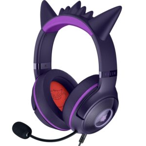 Auriculares Razer Kraken Kitty V2 - Pokémon Gengar Edition | Púas de Gengar | Iluminación Chroma RGB Reactiva | Micrófono Cardioide | Drivers 40mm | Sonido 7.1 Surround | Color Morado Oficial