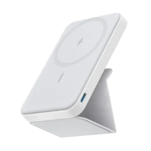 Batería Magnética Anker 622 MagGo (Versión Actualizada) | 5000mAh | Soporte Plegable Integrado | Compatible con MagSafe | USB-C Lateral | Color Blanco