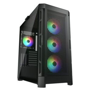 Gabinete Gaming DUOFACE PRO RGB - Panel  Frontal intercambiable - Mesh y Vidrio - negro