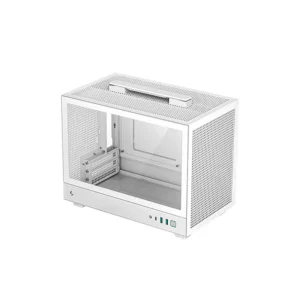 Gabinete Gaming Portátil DeepCool CH160 | Color Blanco | Mini-ITX | Alto Flujo de Aire | Asa de Transporte | Soporta GPU de 3 Ranuras