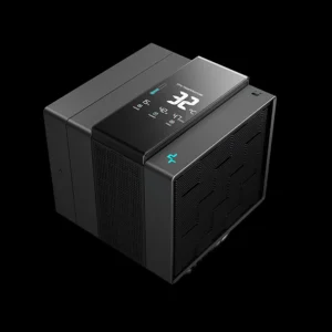 CPU Cooler de Aire DeepCool ASSASSIN IV VC VISION | Pantalla Digital Integrada | 7 Heatpipes de Cobre | Cámara de Vapor (VC) | Doble Ventilador PWM | Compatible con Intel LGA1700 y AMD AM5 | Negro