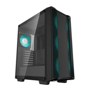 Gabinete DeepCool CC560 V2 | Mid-Tower | Panel Lateral de Vidrio Templado | Incluye 4 Ventiladores LED de 120mm | Soporte para Radiador de 360mm | Negro