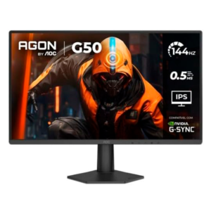 Monitor Gaming AOC 24G50F | 24 Pulgadas | Panel Fast IPS Full HD | Tasa de Refresco 180Hz | Tiempo de Respuesta 0.5ms (GtG) | Adaptive-Sync | HDR Ready | Negro