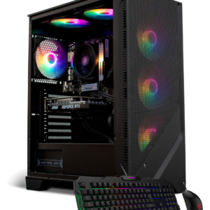 PC Gaming NSX | AMD Ryzen 5 5500 | NVIDIA GeForce RTX 3050 | 16GB RAM (2x8GB) | SSD 480GB | 4 Abanicos RGB | Incluye Combo MSI FORGE GK100 (Teclado y Mouse RGB)