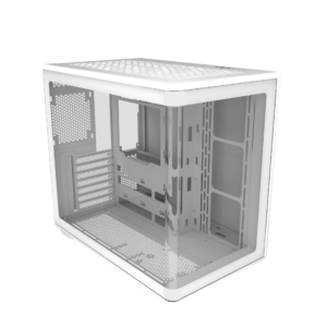 Gabinete Cooler Master Elite 600 | Mid-Tower | Panel Frontal de Malla Metálica | Soporta Placas E-ATX / ATX / M-ATX | Vidrio Templado | Negro (Sin Ventiladores Incluidos) - Blanco