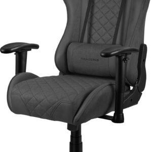Silla Gaming ThunderX3 TGC12 LOFT | Tapicería en Tela Transpirable | Reclinación 180° | Pistón Clase 4 BIFMA | Cojines Lumbar y Cervical | Negro