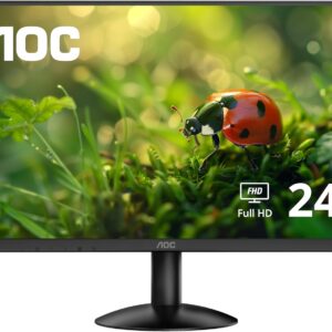 Monitor AOC 24B30H2 | 24 Pulgadas | Panel IPS Full HD (1920 x 1080) | Tasa de Refresco 100Hz | Tiempo de Respuesta 1ms (MPRT) | Adaptive-Sync | Diseño Ultra Delgado | Negro