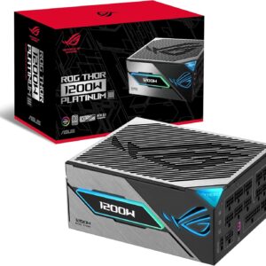 Fuente de Poder ASUS ROG Thor 1200W Platinum III | 1200W | Certificación 80 PLUS Platinum | Pantalla OLED Magnética | Estándar ATX 3.1 & PCIe 5.1 | Totalmente Modular | Negro