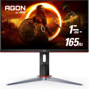 Monitor Gaming AOC 24G2SP | 23.8 Pulgadas | Panel IPS Full HD | Tasa de Refresco 165Hz | Tiempo de Respuesta 1ms (MPRT) | Adaptive-Sync | Ajuste de Altura | Negro y Rojo